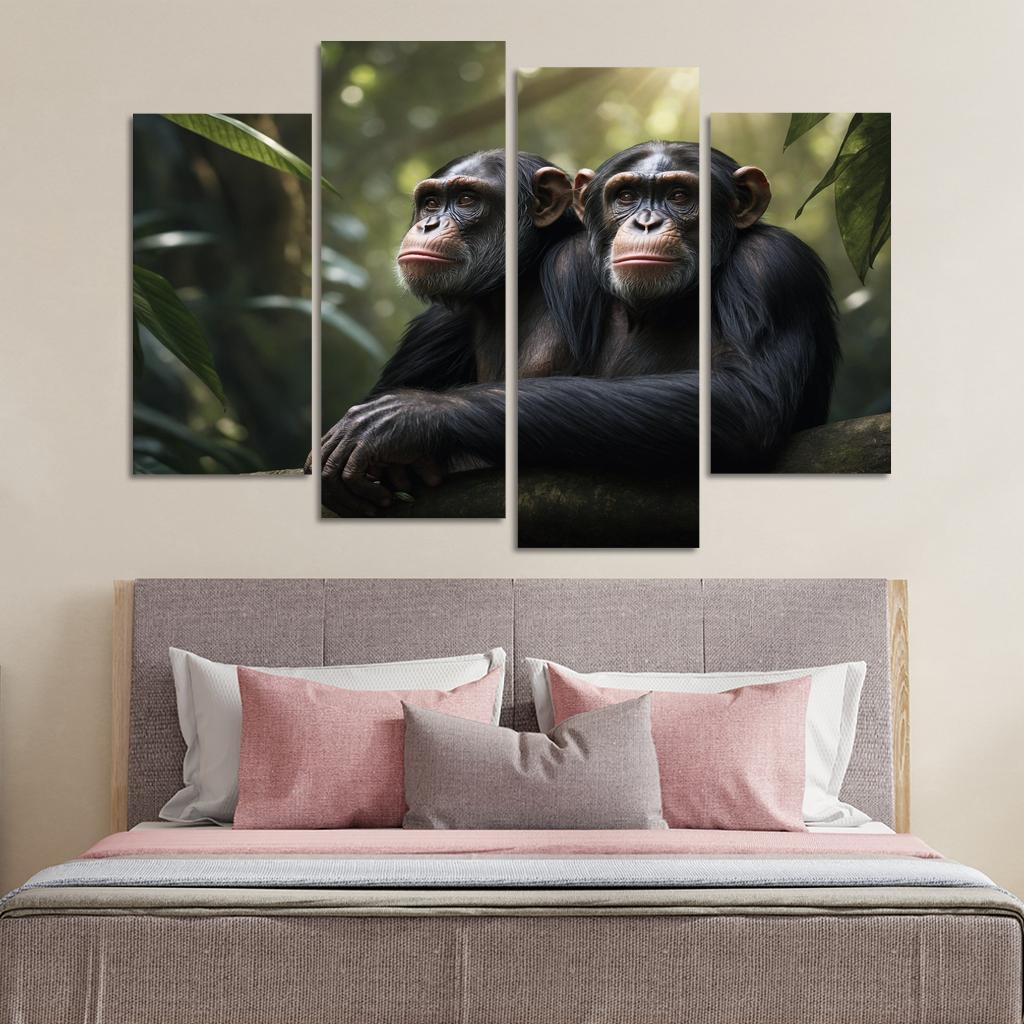 The Enigmatic Chimpanzee Our Closest Relative Canvas Paintings Frame