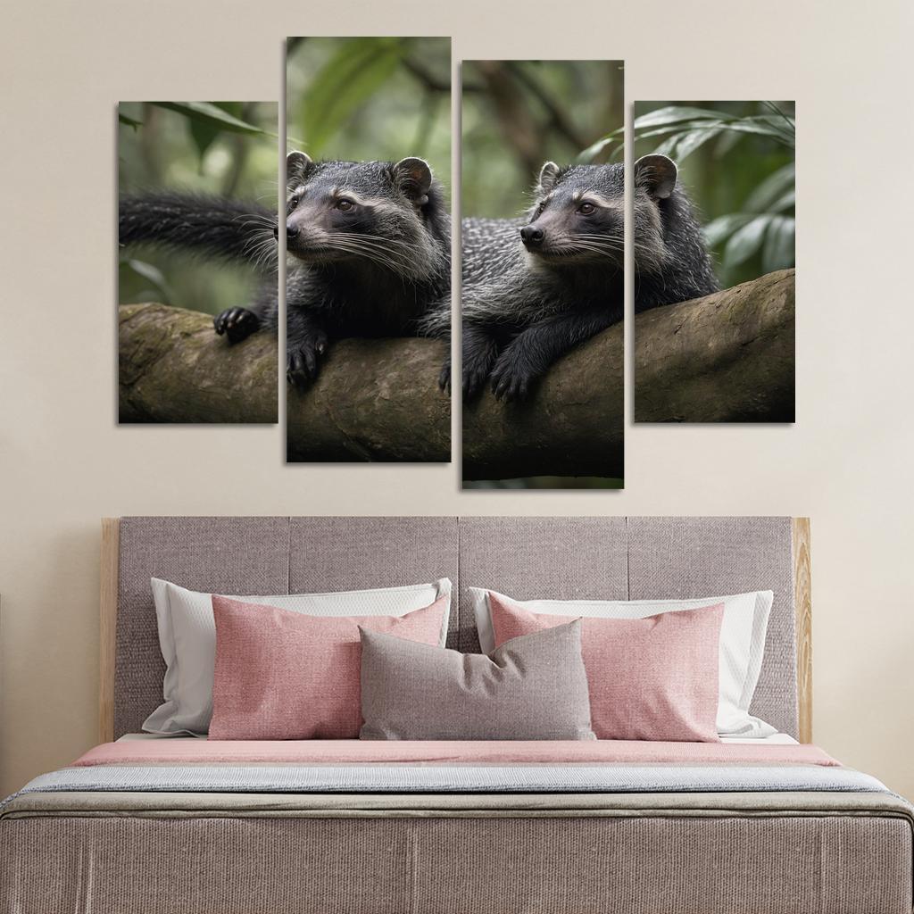 The Charming Binturong The Bearcat Of The Rainforest Canvas Paintings Frame