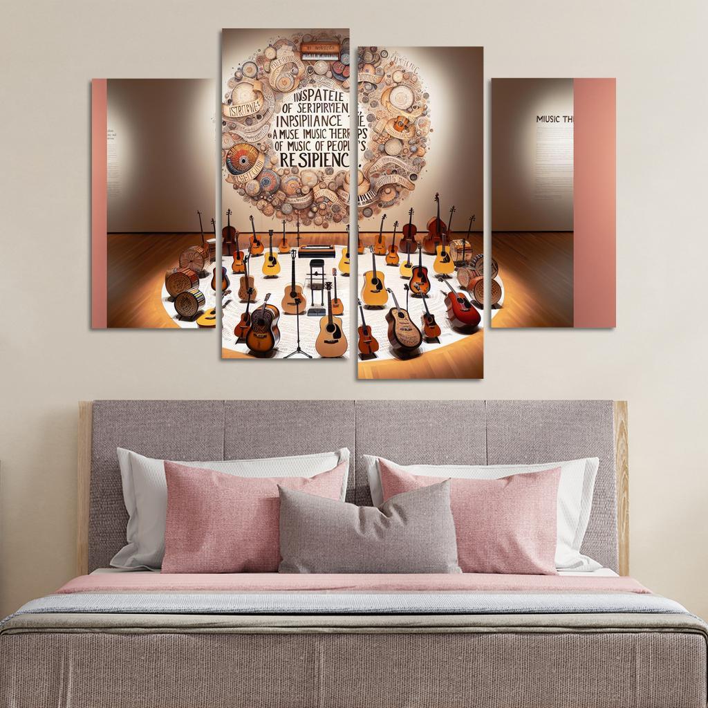 Melodies Of The Unheard Advocating For Music Therapy Multi-panel Paintings