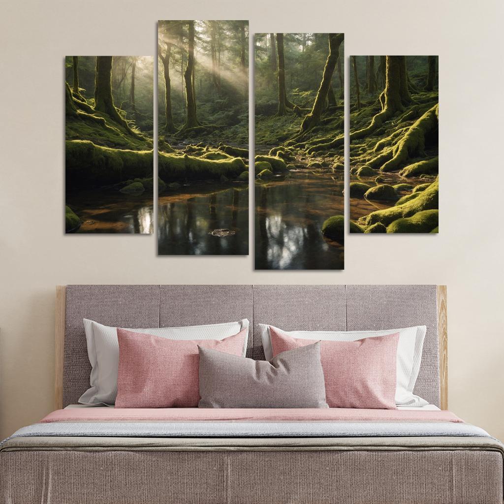 The Serenity Of Hidden Forest Glens Oil Paintings Frame