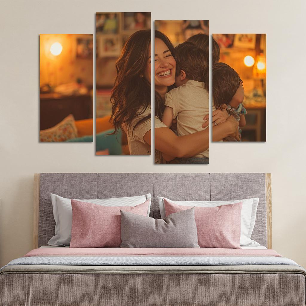 The Heart Of Family A Mothers Embrace Modern Paintings Frame
