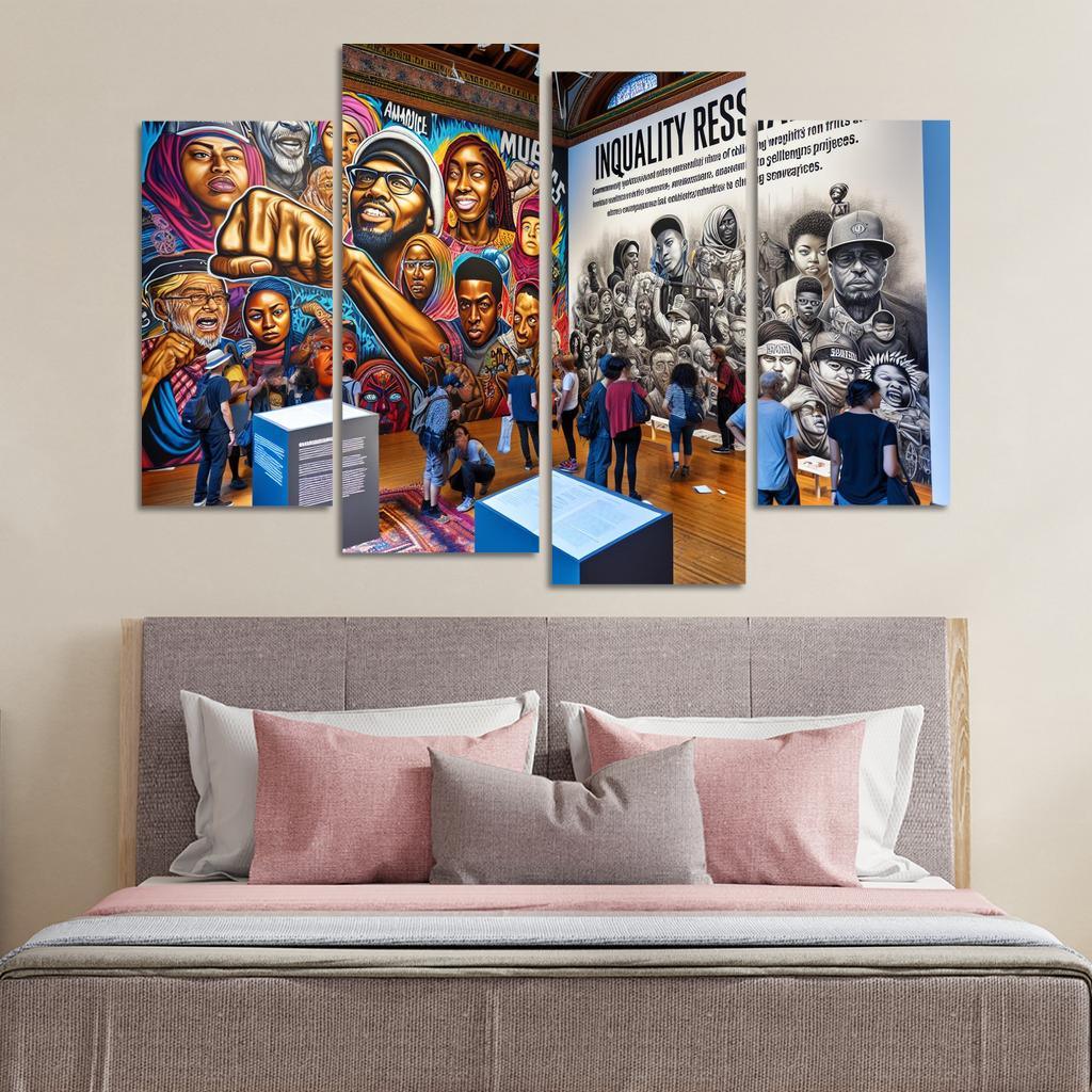 Echoes Of Inequality Art On Social Justice Framed Paintings