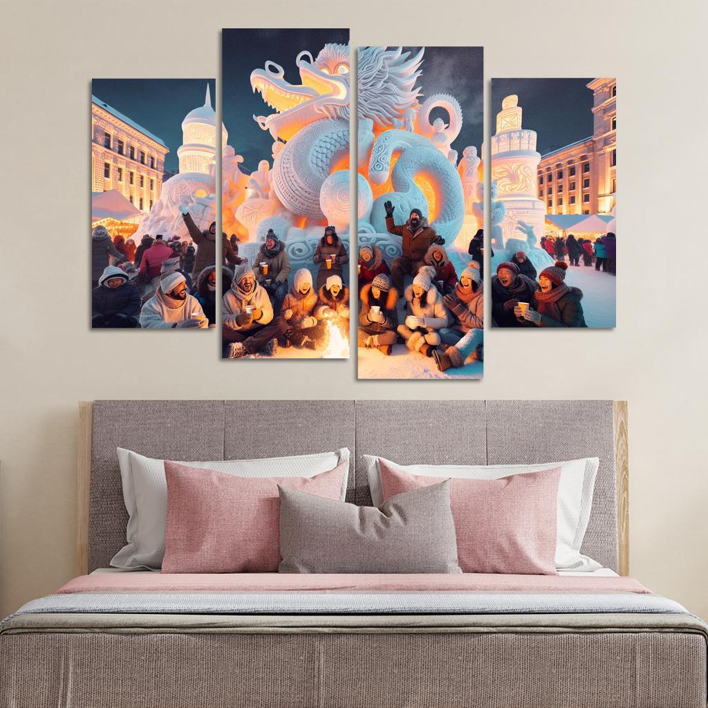 Sapporo Snow Festival Canvas Paintings Frame
