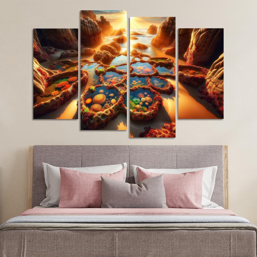 Tidal Pool Treasure Cove Modern Paintings Frame