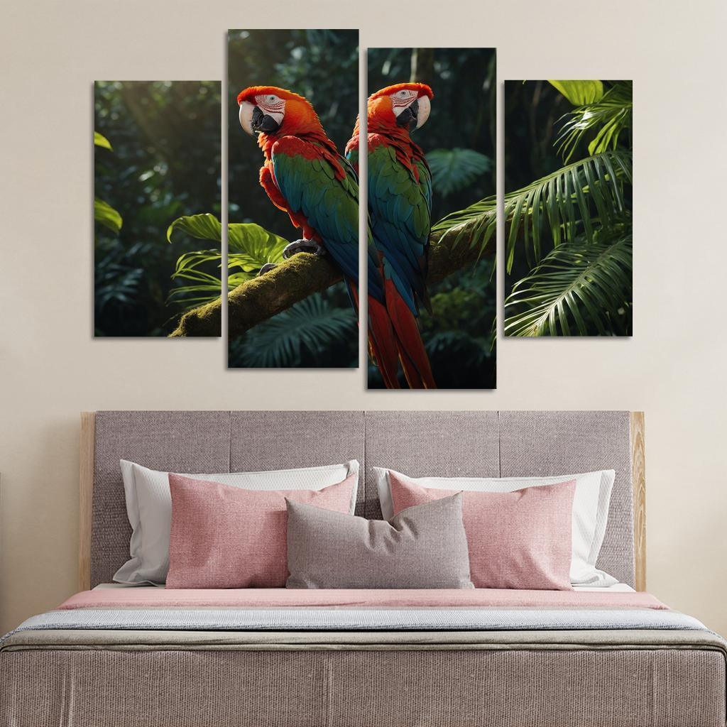 The Colorful Amazonian Macaw Jewel Of The Rainforest Canvas Paintings Frame