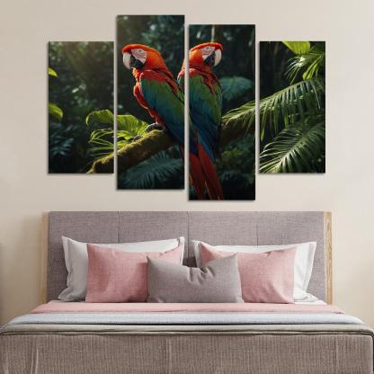 The Colorful Amazonian Macaw Jewel Of The Rainforest Canvas Paintings Frame