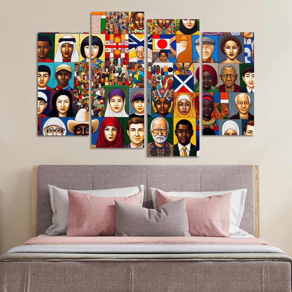 The Colors Of Diversity Celebrating Multiculturalism Custom Paintings Frame