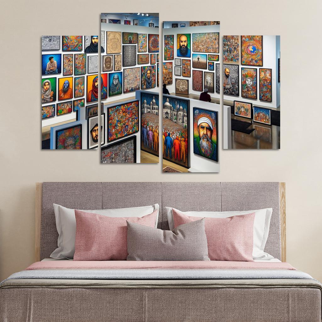 Fragments Of Reality Exploring Identity And Belonging Multi-panel Paintings