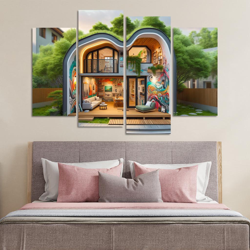 Artistic Micro Homes Custom Paintings Frame