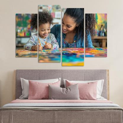 A Canvas Of Love A Mothers Artistic Spirit Canvas Paintings Frame