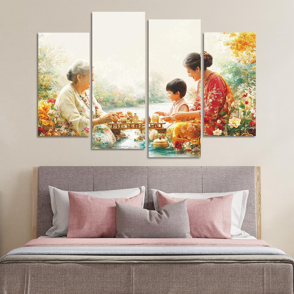 A Bridge Of Love The Connection Between Generations Custom Paintings Frame