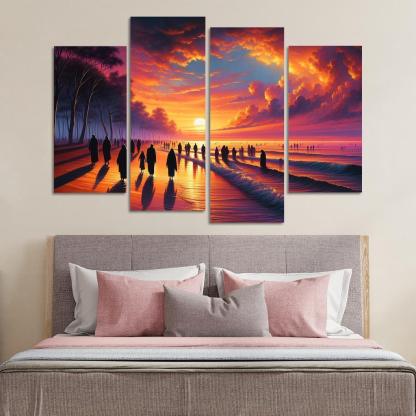 Sunrise Bay Early Morning Magic Multi-panel Paintings