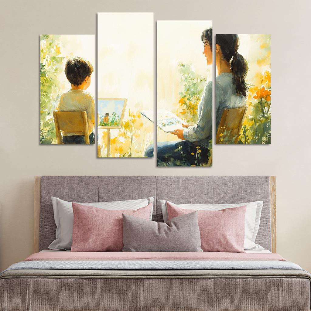 The Bridge Of Trust A Mothers Supportive Love Custom Paintings Frame