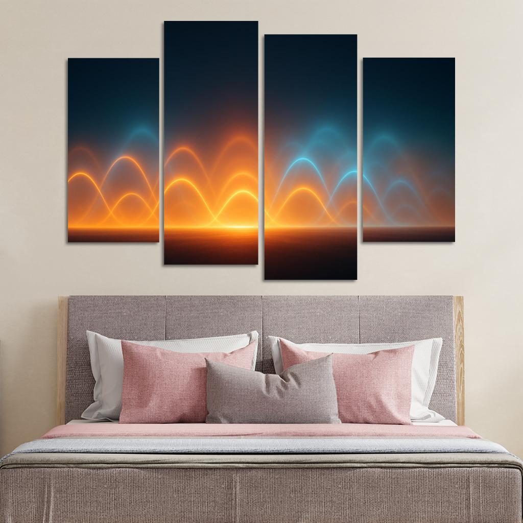 Pulse Of Transient Horizons Oil Paintings Frame
