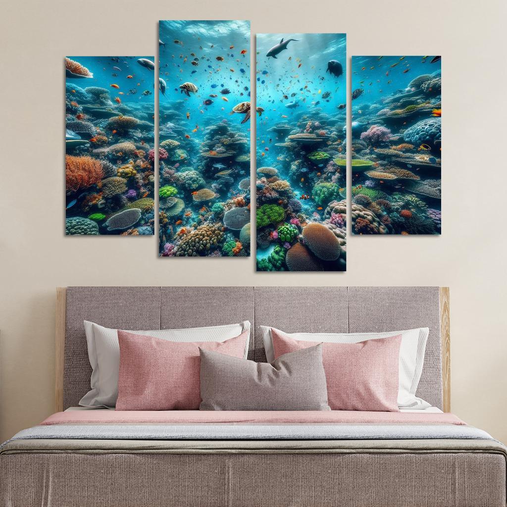 Rainbow Reef Snorkelers' Haven Premium Artwork Frames