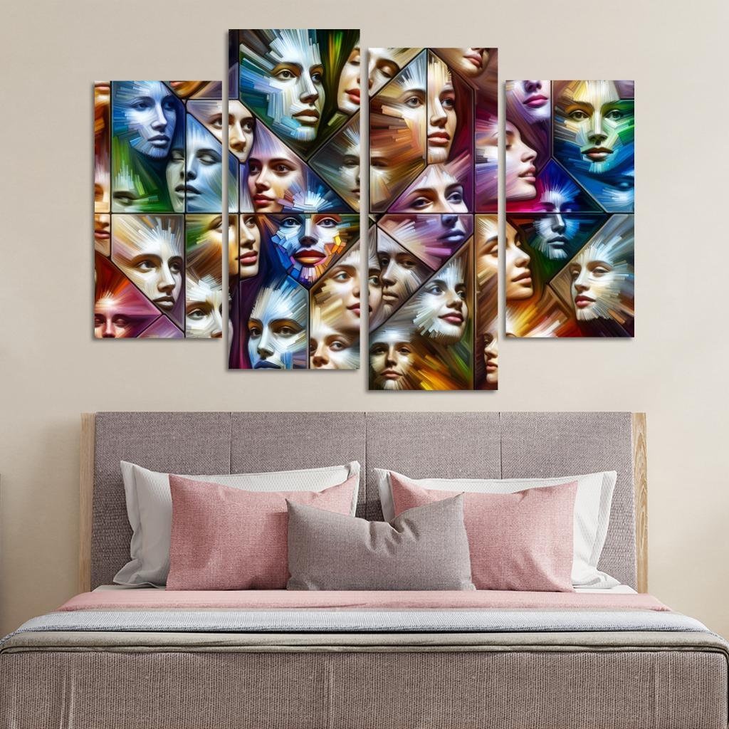 The Silent Struggles Mental Health And Society Custom Paintings Frame