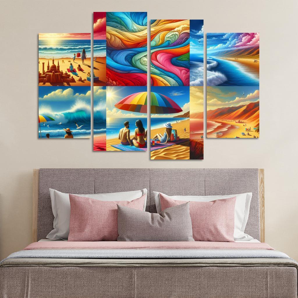 Rainbow Beach Oasis Custom Paintings Frame