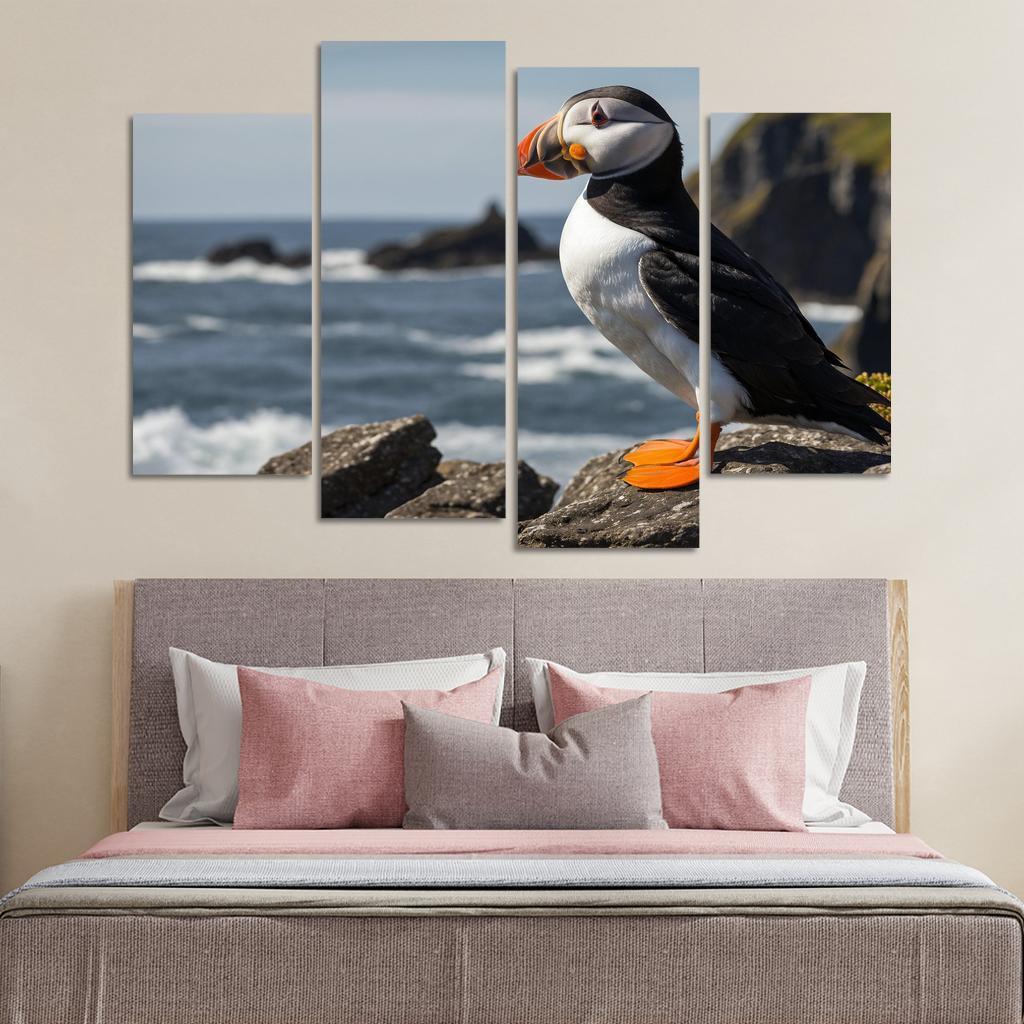 The Magnificent Puffin The Clown Of The Sea Custom Paintings Frame