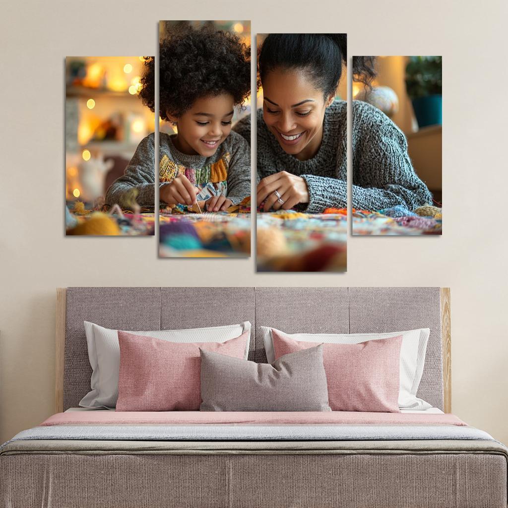 Threads Of Love Weaving A Mother's Legacy Canvas Paintings Frame