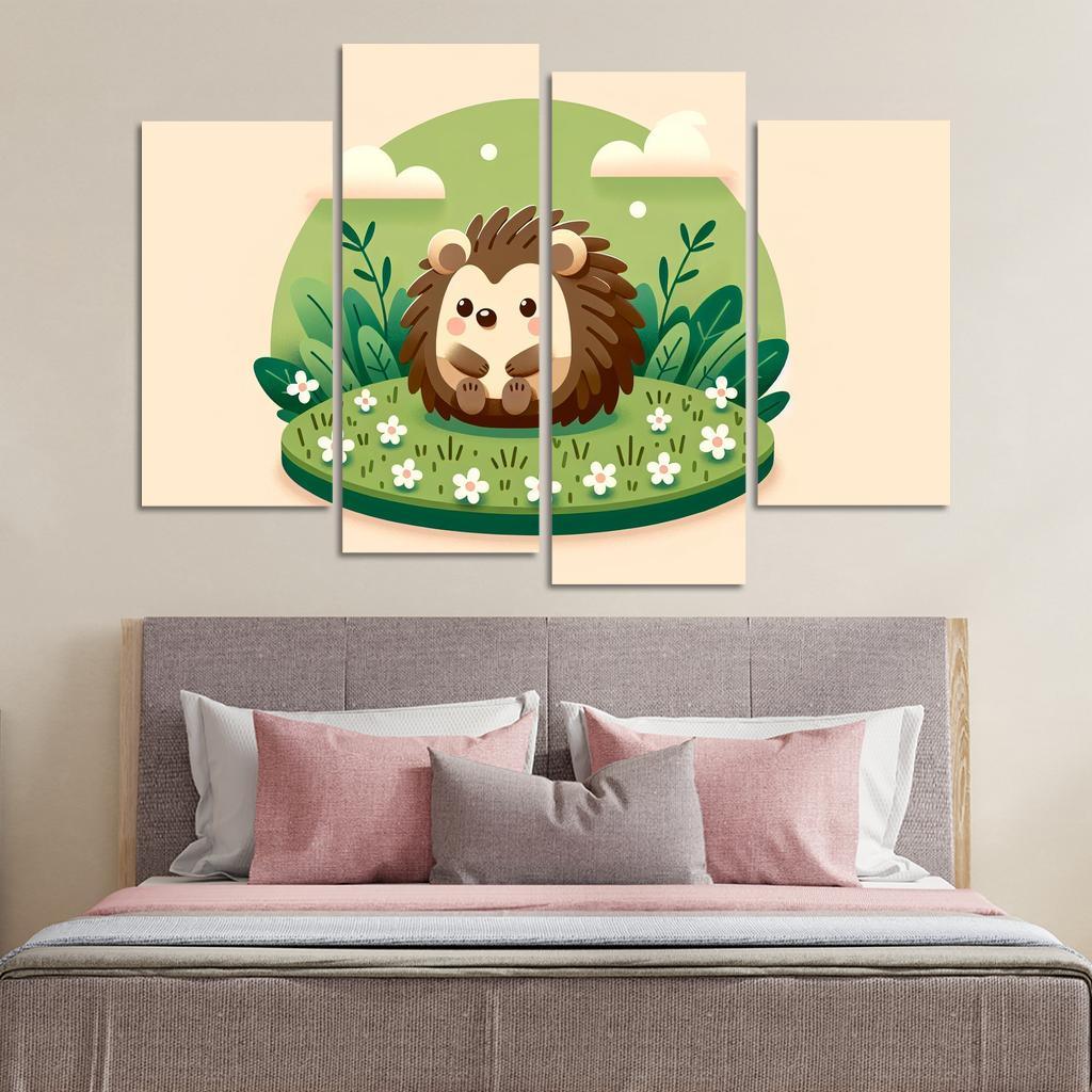 Friendly Hedgehog Modern Paintings Frame