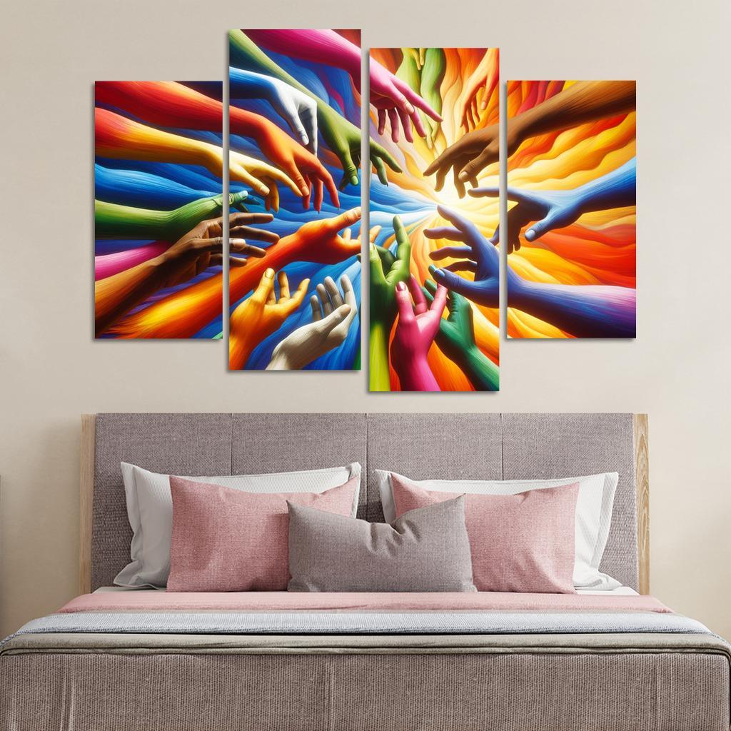 Building Bridges Unity In Diversity Custom Paintings Frame