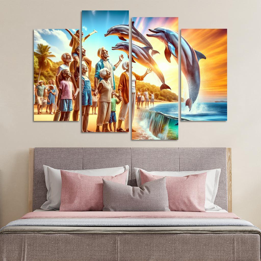 Dolphin Watch Point Wildlife Experience Custom Paintings Frame