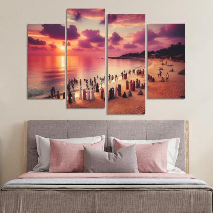 Sunset Glade Evening Retreat Abstract Paintings Frame