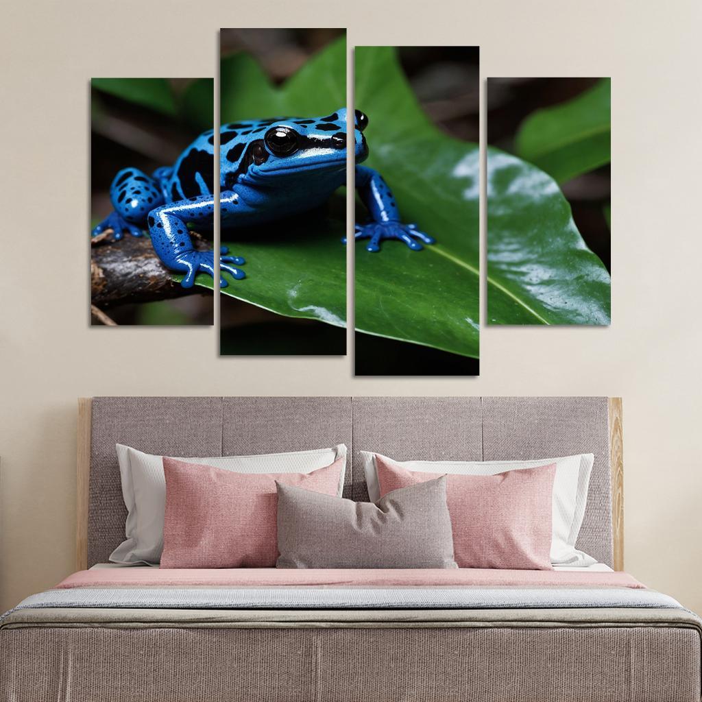 The Spectacular Blue Poison Dart Frog Jewel Of The Rainforest Modern Paintings Frame