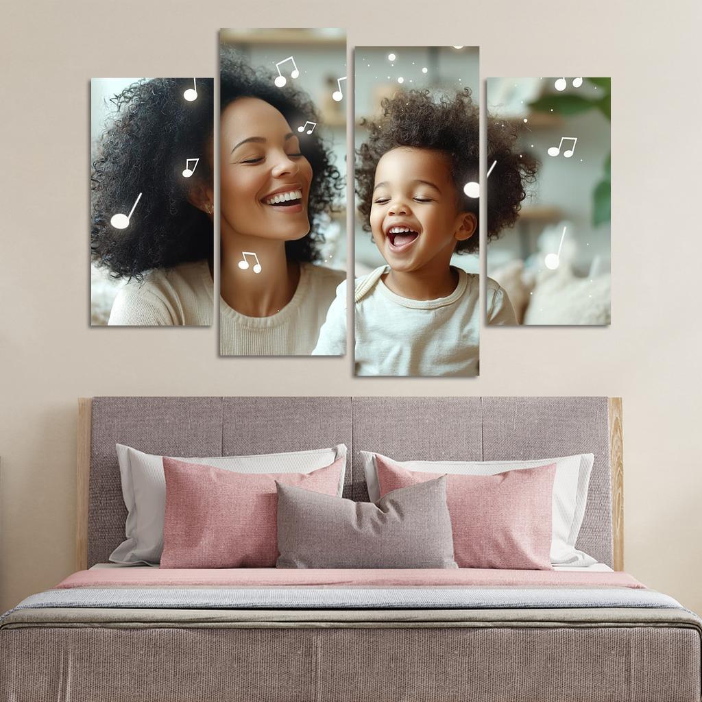 The Heartfelt Melody A Mothers Love Song Custom Paintings Frame