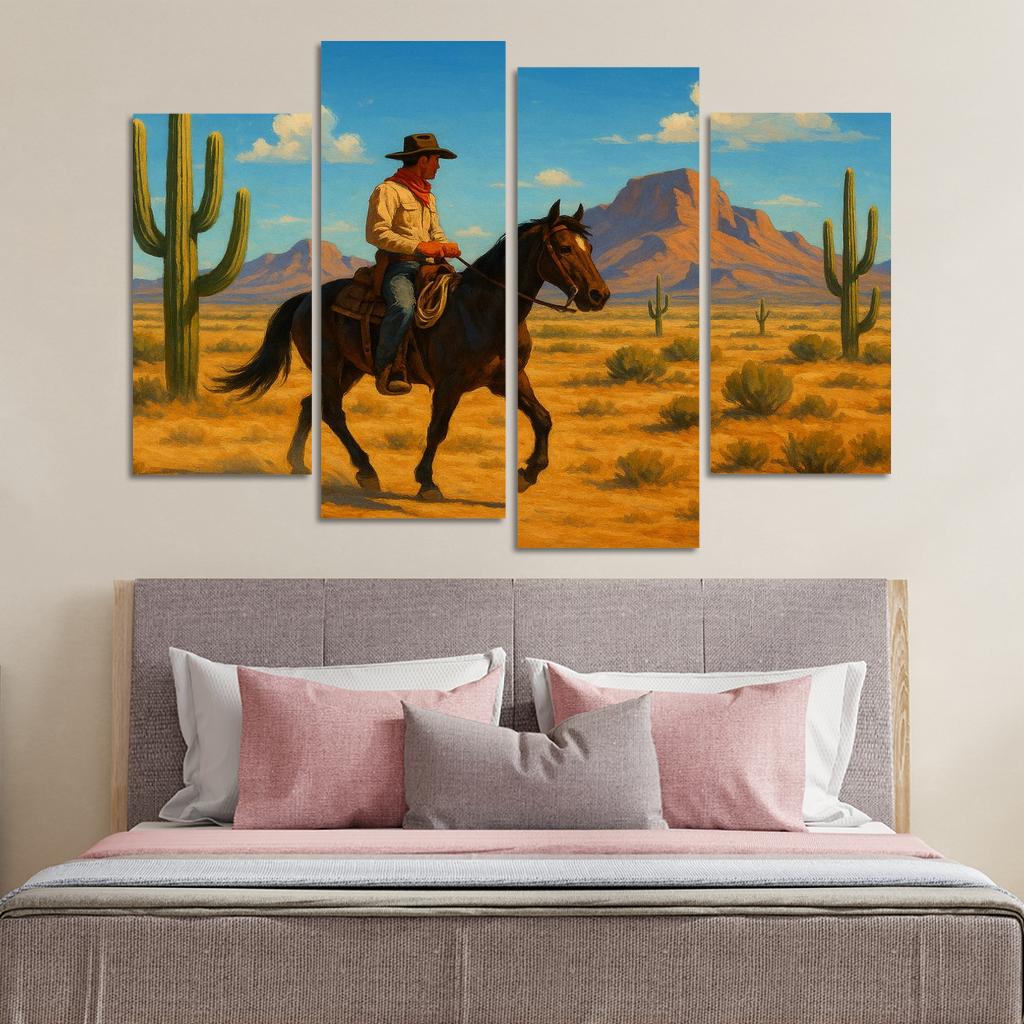 Wild West Adventure - Frontier Exploration Framed Paintings