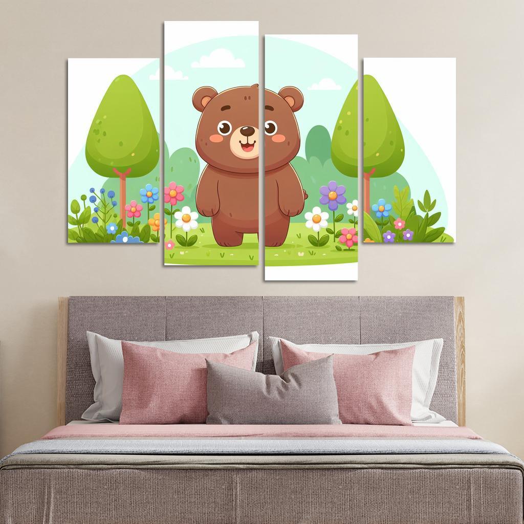 Brave Bear - Woodland Adventures Framed Paintings