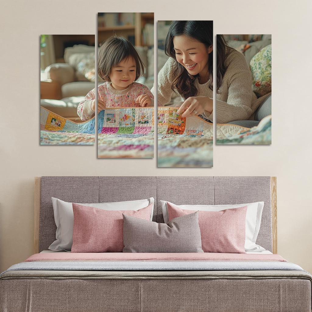 The Quilt Of Life Stitched With A Mother's Care One-piece Frames