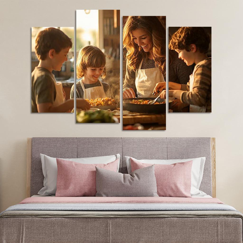 Home Is Where Mom Is The Comfort Of A Mother's Love Canvas Paintings Frame