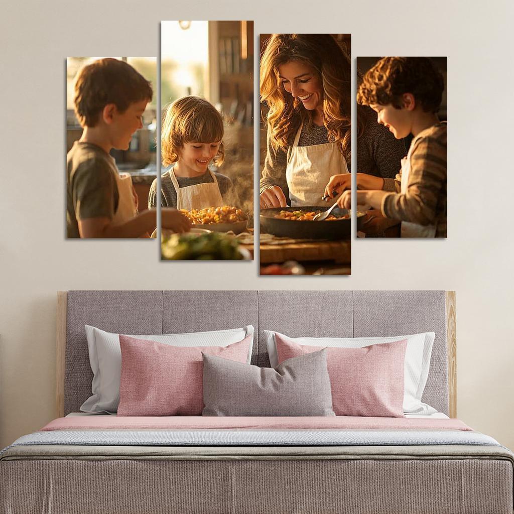 Home Is Where Mom Is The Comfort Of A Mother's Love Canvas Paintings Frame