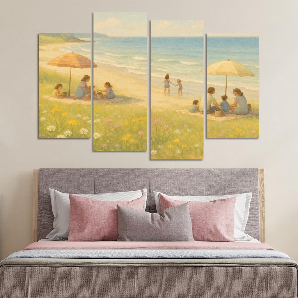 Seaside Meadows Family Haven Custom Paintings Frame