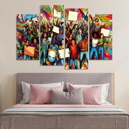 Youth Voices The Power Of Future Generations Multi-panel Paintings