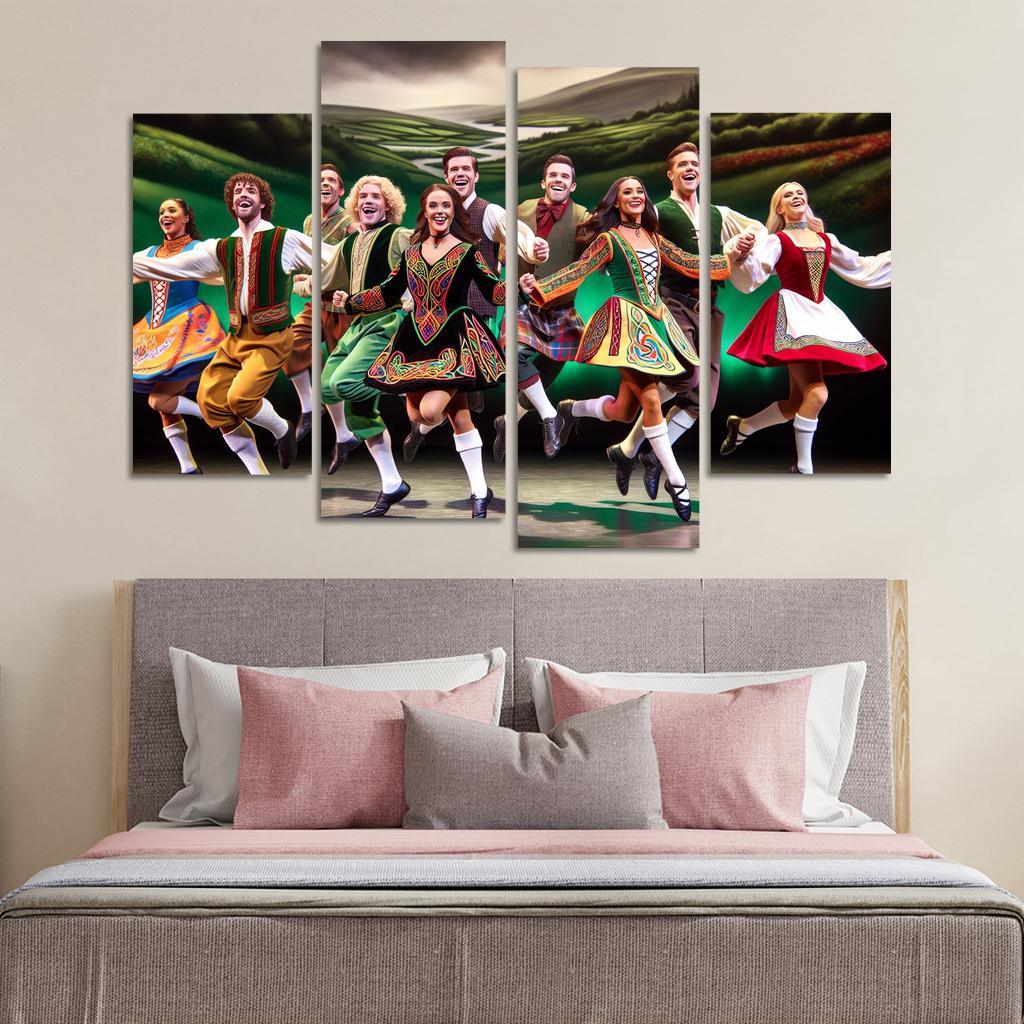 Celtic Dance The Rhythm Of The Emerald Isle Modern Paintings Frame