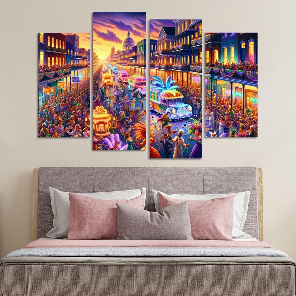 Mardi Gras - Usa Framed Paintings