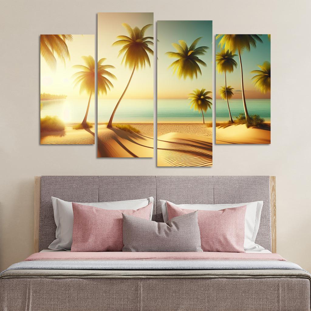 Whispering Sands Serene Retreat Modern Paintings Frame