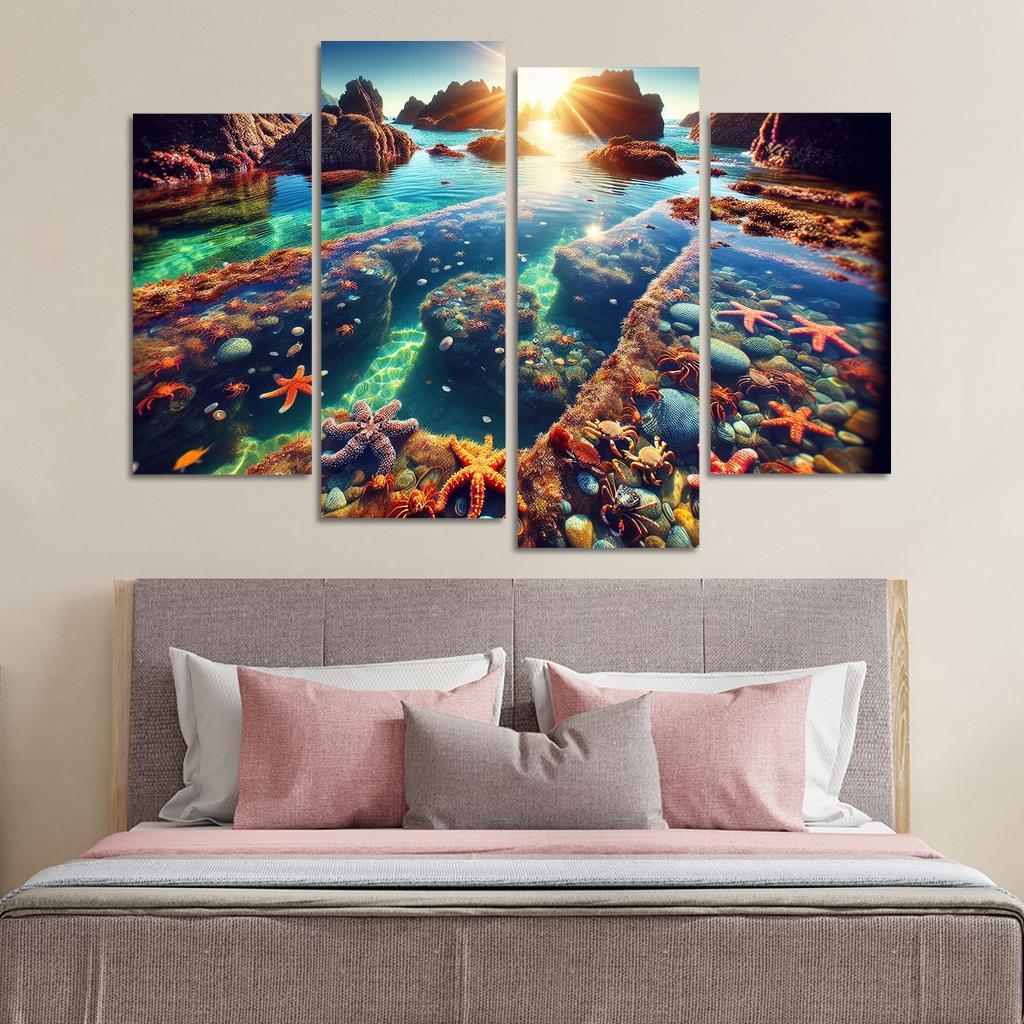 Tranquil Tide Pools Nature's Aquarium Abstract Paintings Frame