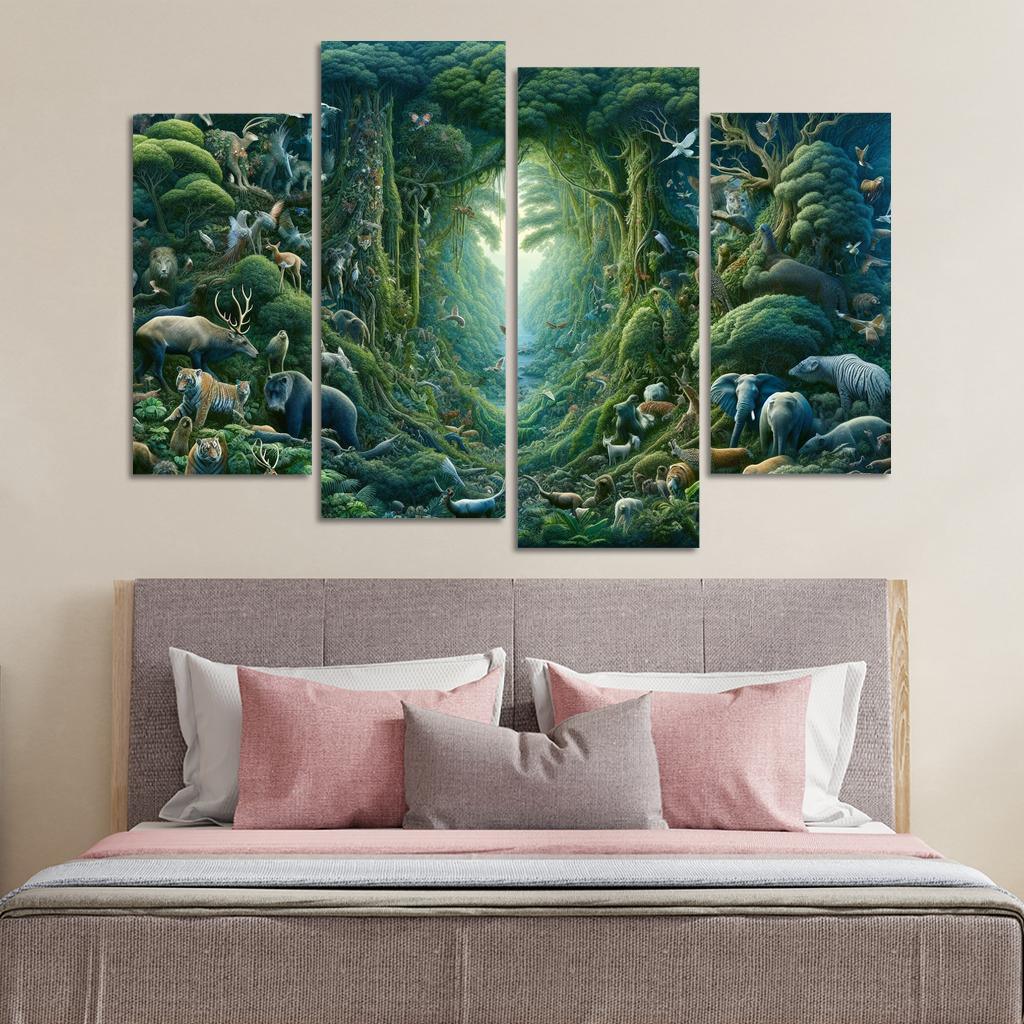 Nature's Call Advocating For Biodiversity Preservation Multi-panel Paintings