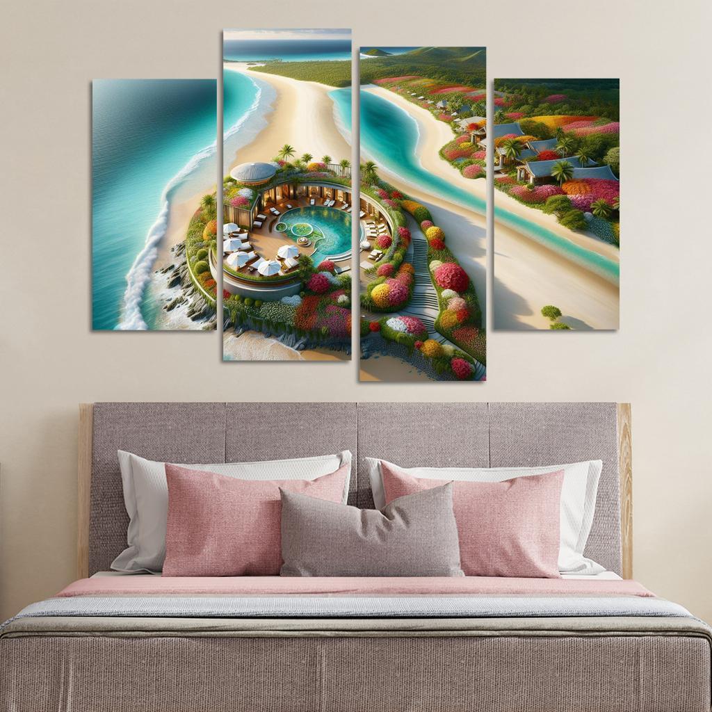 Tranquility Beach Spa And Nature Retreat Premium Artwork Frames