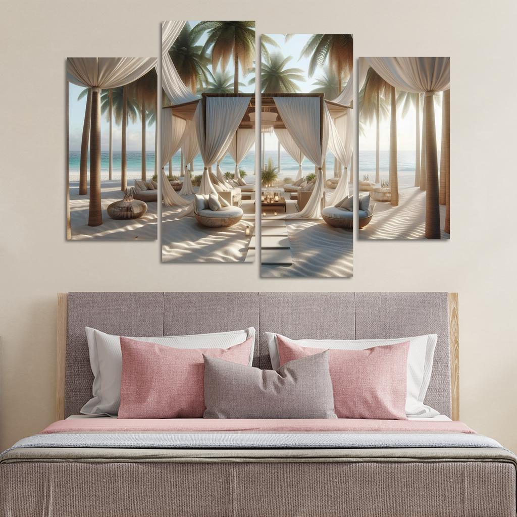 Tropical Oasis Beach And Spa Retreat Premium Artwork Frames