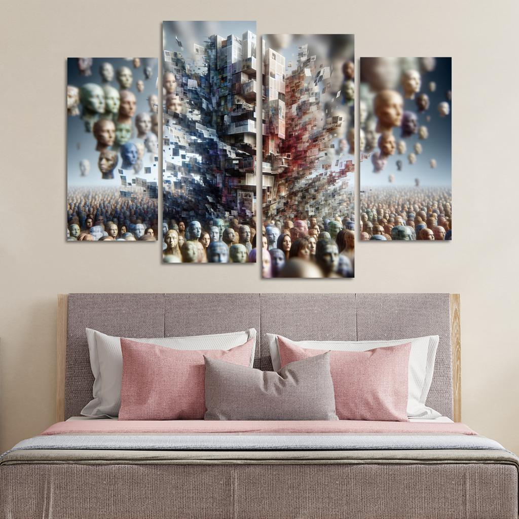 Erosion Of Trust The Crisis Of Misinformation Custom Paintings Frame