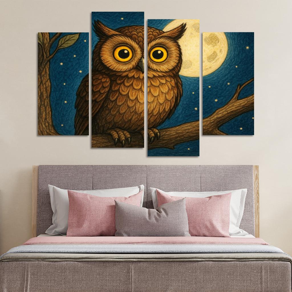 Wise Owl Night Watcher Premium Artwork Frames
