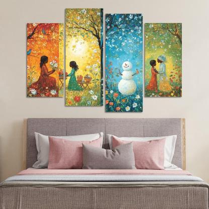 Seasons Of Love The Cycle Of Nurturing Custom Paintings Frame