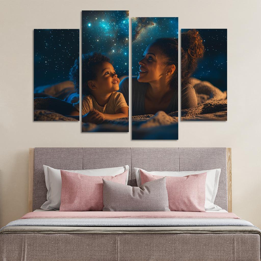 Stars In Her Eyes A Mothers Dreams For Her Children Canvas Paintings Frame