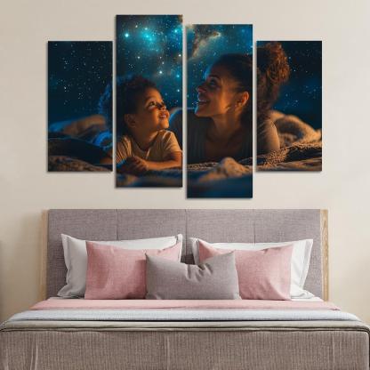 Stars In Her Eyes A Mothers Dreams For Her Children Canvas Paintings Frame