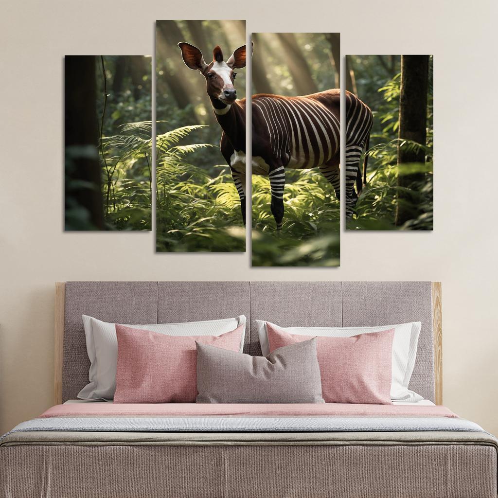 The Enigmatic Okapi Forest Guardian Of The Congo Modern Paintings Frame