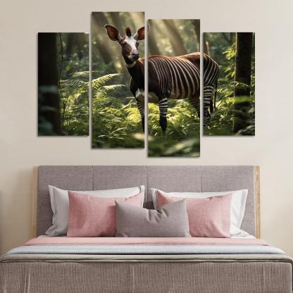 The Enigmatic Okapi Forest Guardian Of The Congo Modern Paintings Frame